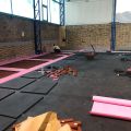 Abwurfplatte, Kraftsportplatte, Gewichtheberboden, Kraftsport, Bodenbelag, Gewichtheber, Gummi, Training, Hanteln