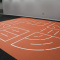 Sportfloor Color, Gummi, Kautschuk, Neugummi, Gummigranulat, Fitnessraum, Fitnessstudio, Sport, Trainingsbereich, Hantel, Sportbelag, Rollenware, Belag, Boden, Bodenbelag, schwer entflammbar, emissionsgeprüft