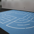 Sportfloor Color, Gummi, Kautschuk, Neugummi, Gummigranulat, Fitnessraum, Fitnessstudio, Sport, Trainingsbereich, Hantel, Sportbelag, Rollenware, Belag, Boden, Bodenbelag, schwer entflammbar, emissionsgeprüft