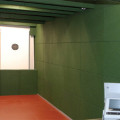 Protect 43, Verkleidung, Rückprallschutz, Wand, Decke, Gummigranulat, Schießanlage, Rückpraller, Querschläger, beschusssicher, schalldämpfend, schallabsorbierend, Schallabsorptionsgrad, Beschussamt, beschussamtlich, geprüft, Steckverbinder