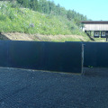 Rückprallschutz, vulkanisiert, Gummi, Schießanlage, Splitterschutz, Verkleidungsplatte, rückprallsicher, Stufenfalz