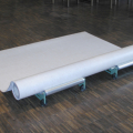 Verlegung, Abkleben, Hallenboden-Schutzbelag, Hallenboden-Schutzbeläge, Transport, Belagrollis, Belagkanten, Klebeband, Abrollgerät