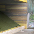 Geschossfangversiegelung, Abdeckung, Kugelfang, Sand, Granulat, PU-Granulat, Emissionen, Geschosssplitter, schwer entflammbar, Multi-Layer