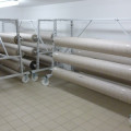 Einlagerung, Hallenboden-Schutzbeläge, Lagergeräte, Lagerwagen, Lagerständer, Rollenaufzüge, Geräteraum, Rollen, Lagerung