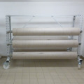 Einlagerung, Hallenboden-Schutzbeläge, Lagergeräte, Lagerwagen, Lagerständer, Rollenaufzüge, Geräteraum, Rollen, Lagerung